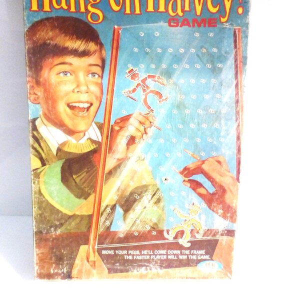 GMS1 - Complete 1969 Ideal HANG ON HARVEY Board Game No. 2346-5 Hangman Type - Picture 1 of 9